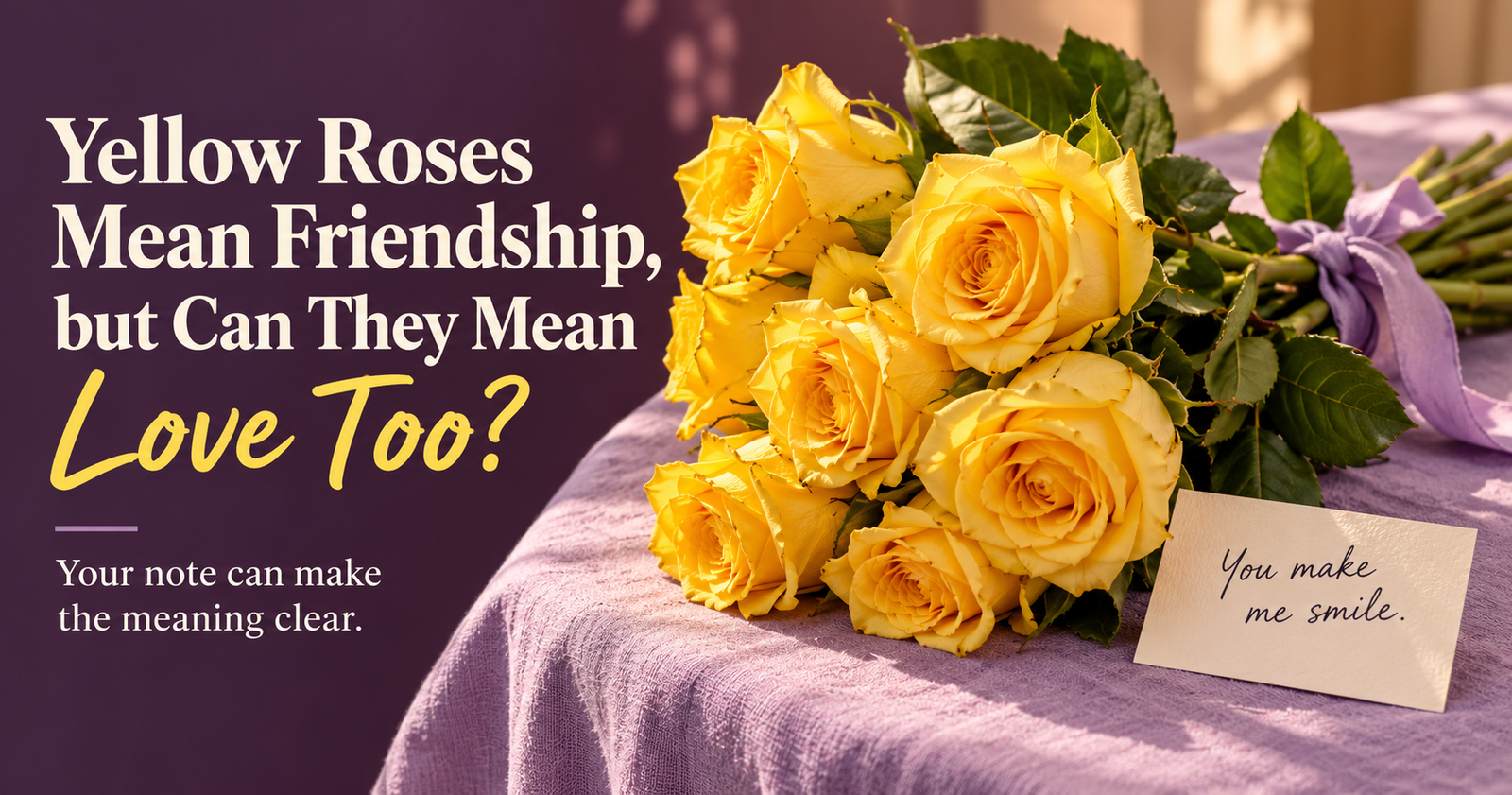 Yellow Roses Mean Friendship, but Can They Mean Love Too?