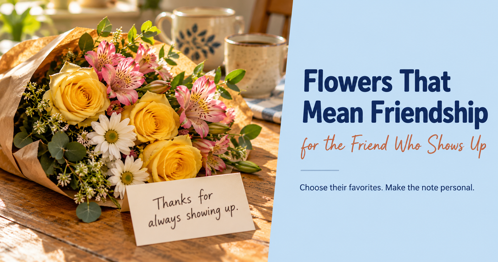 Flowers That Mean Friendship for the Friend Who Shows Up